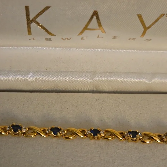 Kay Jewelers Sapphire And Diamond Accent Bracelet
